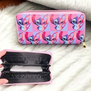 Love Stitch Pink and Blue Cartoon Wallet